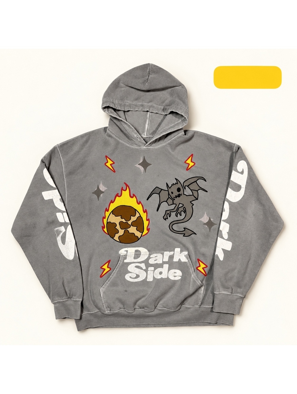 PacSun Dark Side Dragon Graphic Gray Hoodie